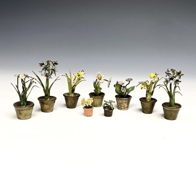 Lot 36 - A collection of nine Viennese cold-painted...