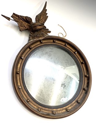 Lot 3151 - A Regency-style convex mirror, the gilt frame...