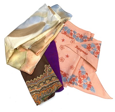 Lot 2823 - A Liberty silk pocket square, Jacqmar pointed...