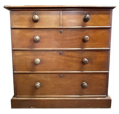 Lot 3160 - A Victorian mahogany chest of two short and...