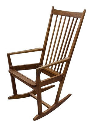 Lot 3228 - A Robin Nance teak rocking chair designed by...