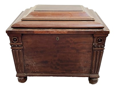 Lot 3220 - A William IV mahogany sarcophagus shaped wine...