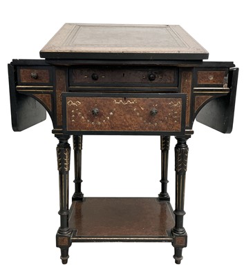 Lot 3246 - A Victorian walnut and ebonised aesthetic...