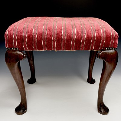 Lot 3261 - An 18th century style mahogany stool, with...