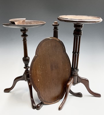 Lot 3278 - Four George III style mahogany wine tables,...