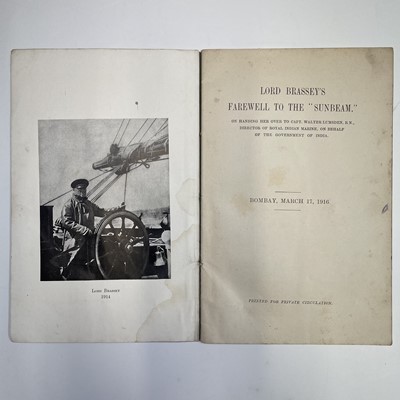 Lot 102 - 'Lord Bassey's Farewell to the Sunbeam, on...