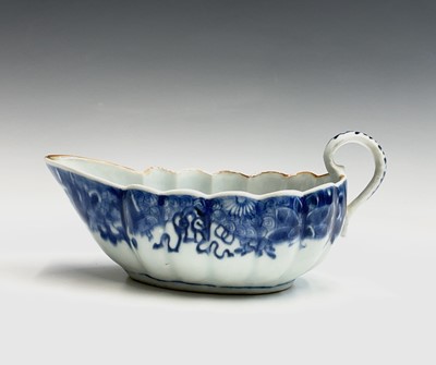 Lot 13 - A Chinese Export porcelain sauce boat, 18th...