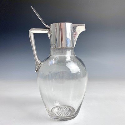 Lot 38 - A Victorian Arts & Crafts silver and glass...
