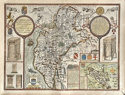 Lot 202 - JOHN SPEED. 'Cumberland and the Ancient Citie...