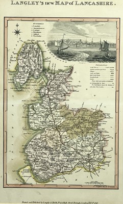Lot 212 - MAPS. 'Langley's new Map of Lancashire,'...