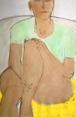 Lot 18 - John EMANUEL (1930) Seated Figure Mixed media...
