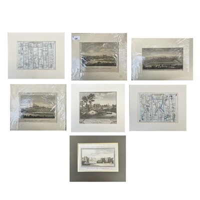 Lot 226 - ENGRAVINGS. Five mounted engravings circa late...