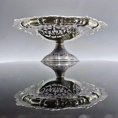 Lot 1 - A good Victorian silver pedestal dish, with...