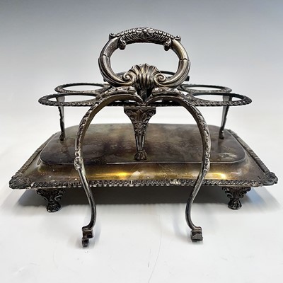 Lot 2 - A George III silver five section swing handled...