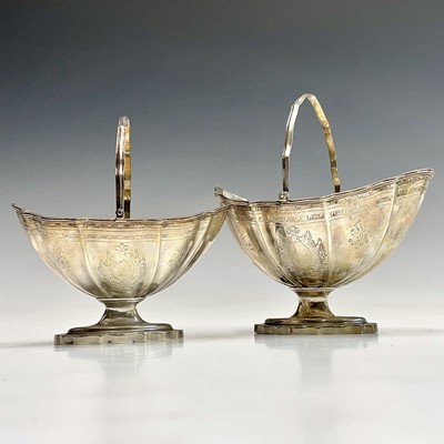 Lot 19 - A good pair of George III silver graduated...