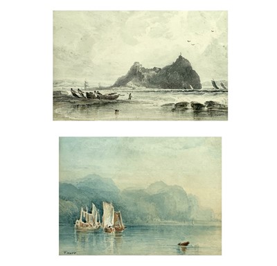 Lot 746 - Thomas Gray HART (1797-1881) Mountainous lake...