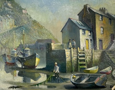 Lot 44 - Ken LEECH (XX) Polperro - afternoon in early...
