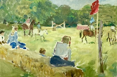 Lot 8 - Alethea GARSTIN (1894-1978) Gymkhana Oil on...