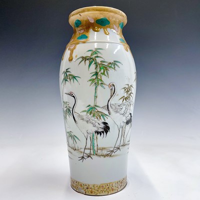 Lot 150 - A Japanese porcelain baluster vase, Meiji...