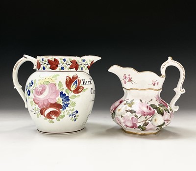Lot 854 - A Swansea documentary creamware jug painted...