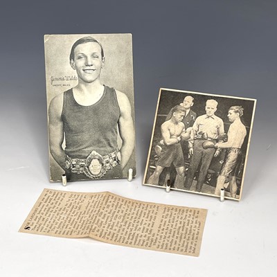 Lot 186 - An American Jimmy Wilde postcard circa 1921...