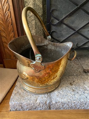 Lot 34 - A brass coal helmet.