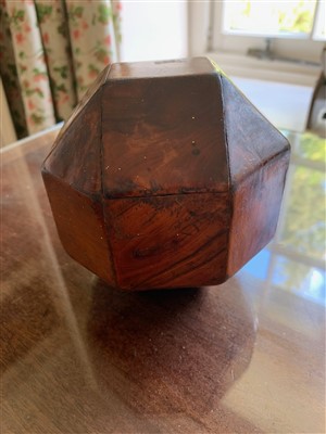 Lot 59 - A 19th century cuboctahedron caddy, the...