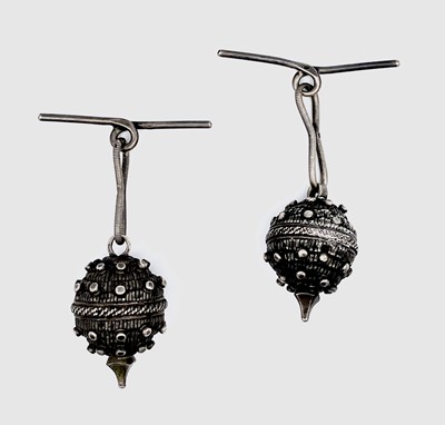 Lot 733 - A pair of Austrian white metal large ovoid...