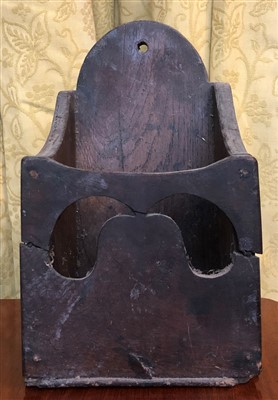 Lot 55 - An elm salt box.