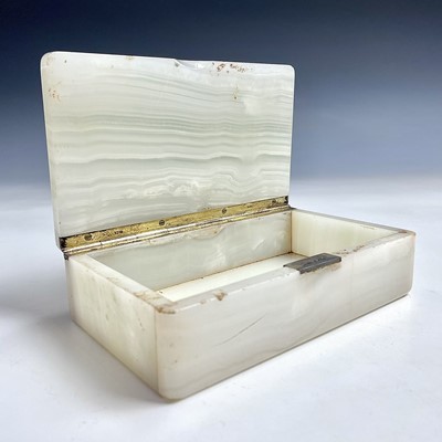 Lot 235 - A Betjemann's patent onyx silver gilt mounted...