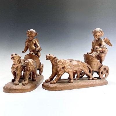 Lot 70 - A pair of late 19th/early 20th spelter figure...