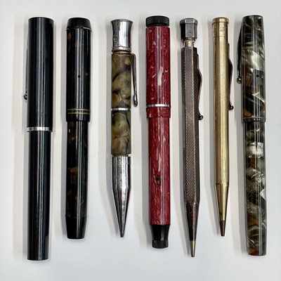 Lot 54 - A Watermans fountain pen, three others, a...