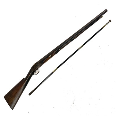 Lot 60 - A 19th century single barrel percussion rifle...