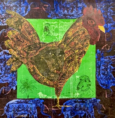 Lot 1590 - Simon PACKARD (1960) Rooster Mixed media on...