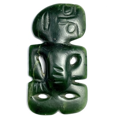 Lot 244 - An extremely rare Maori human form hei-tiki...