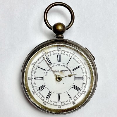 Lot 981 - A nickel cased centre seconds chronograph...