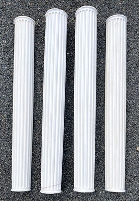 Lot 163 - A pair of plaster moulded fluted columns of...
