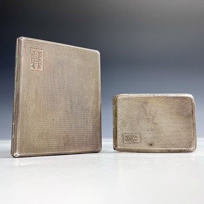 Lot 71 - A George V silver engine turned cigarette case...