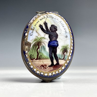 Lot 247 - A rare George III Bilston enamel on copper...