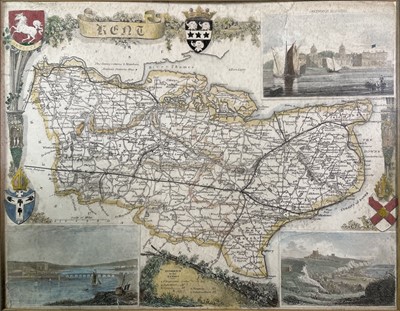 Lot 258 - THOMAS MOULE. 'Kent,' hand coloured, vignettes...