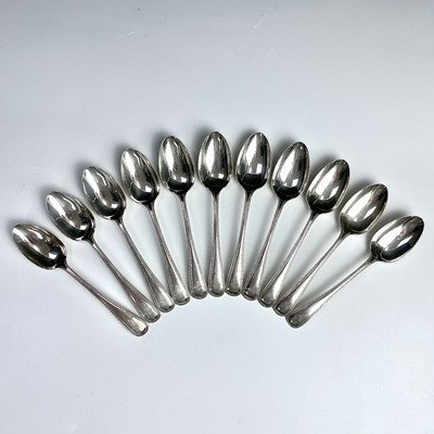 Lot 78 - A Victorian provincial silver set of eleven...