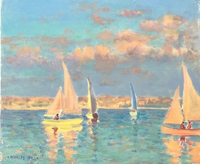 Lot 97 - Douglas HILL (1953) Sailing boats St Ives Bay...