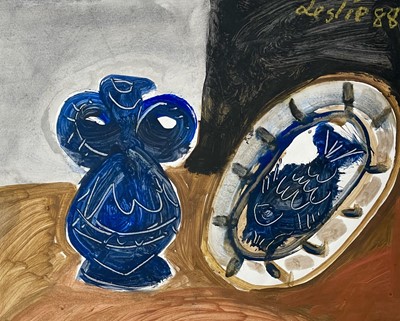Lot 62 - Leslie ILLSLEY (1936-1989) Still life Gouache...