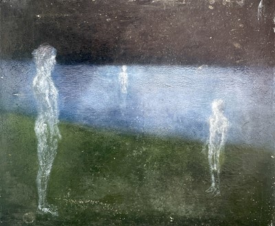 Lot 73 - Naomi FREARS (1963) Three Figures Oil on...