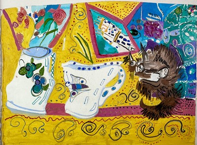 Lot 25 - PONCKLE (1934-2012) Cat and Two Jugs Mixed...