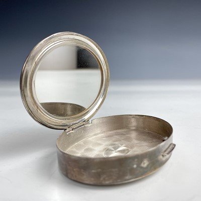 Lot 80 - A Steling silver ladies powder compact, of...