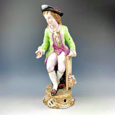 Lot 964 - A large continental porcelain figure of a...