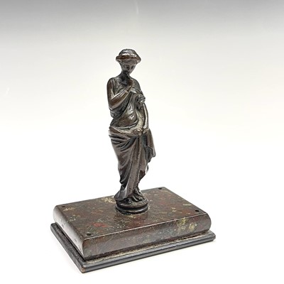 Lot 37 - A bronze figure of a Classical maiden, late...
