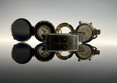 Lot 270 - A lacquered brass compass made by Stanley...