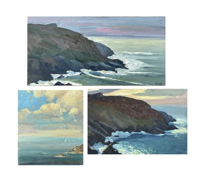 Lot 41 - Bob VIGG (1932-2001) Cornish Coast Three small...